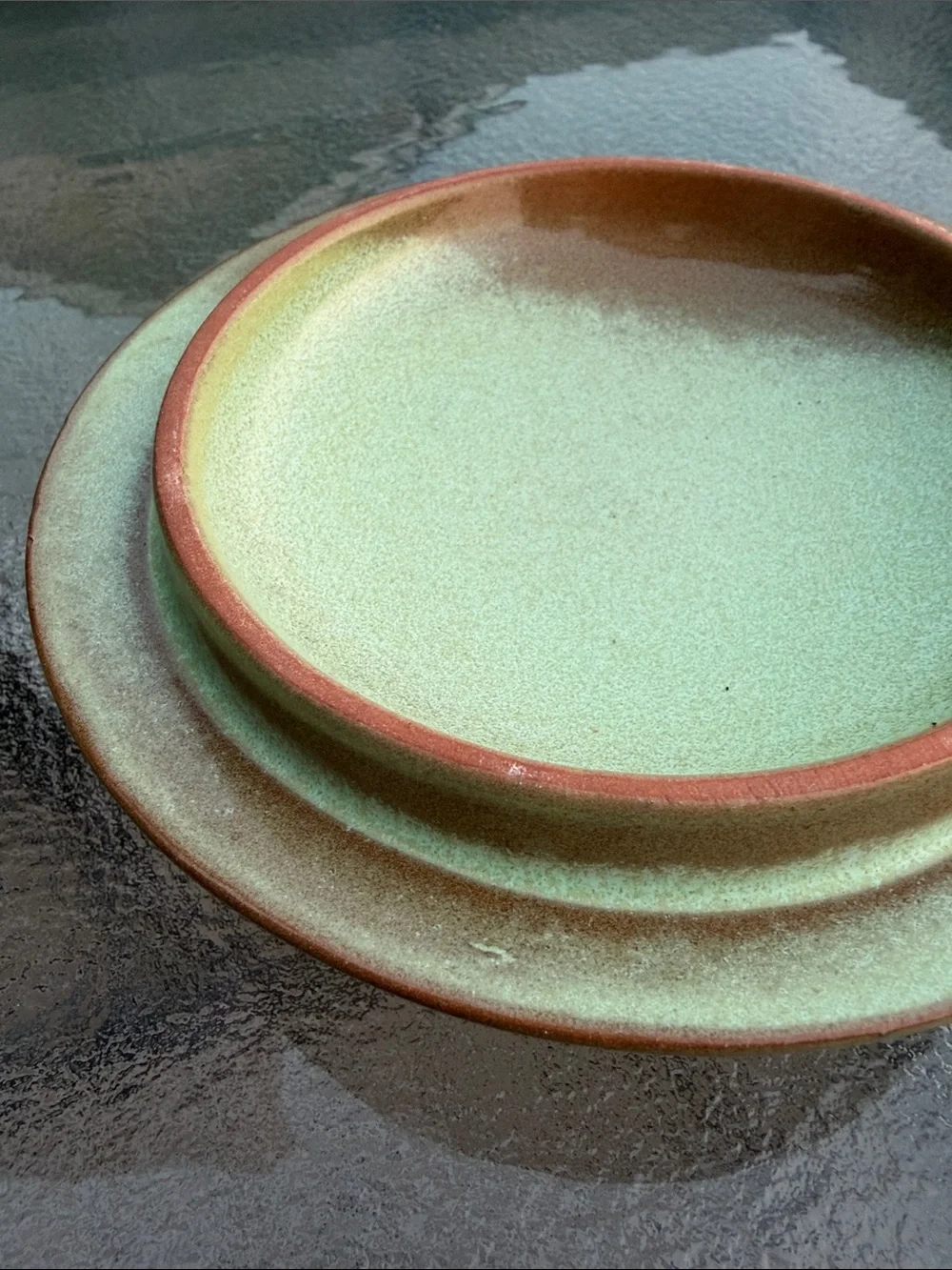Frankoma Green and Brown Lidded Serving Bowl